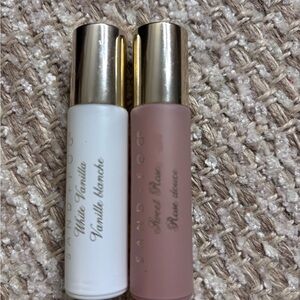 Scandalwood White Vanilla and Sweet Rose Parfum Oil Roller Set of 2
